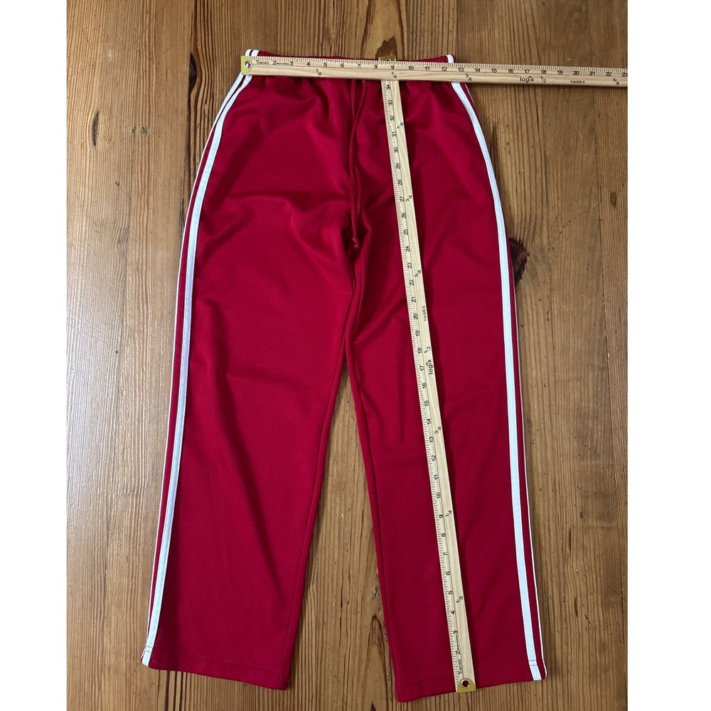 Athletic Works Track Pants Women Red Side Stripe Petite Medium 8/10 SIZE PM - Picture 4 of 6